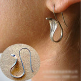 Gold Cobra Snake Hook Earrings