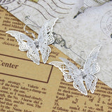 Filigree Butterfly Hook Earrings