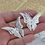 Filigree Butterfly Hook Earrings
