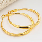 Large Polished Oval Hoop Earrings