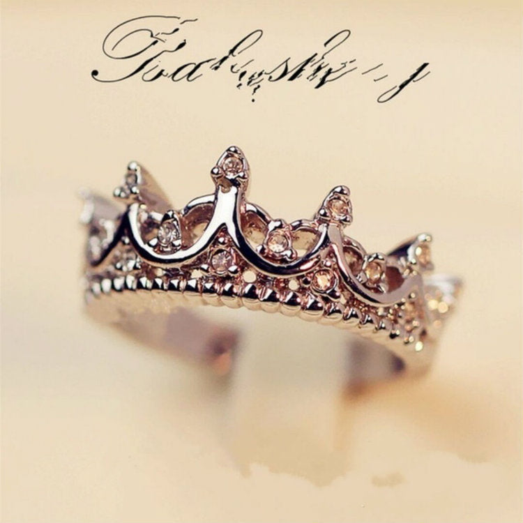 Crown Tiara CZ Band Ring