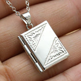 Book Locket Pendant Necklace