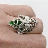 Vintage Scroll Leaf Ring