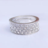 Five-Row Pave CZ Wide Band Ring