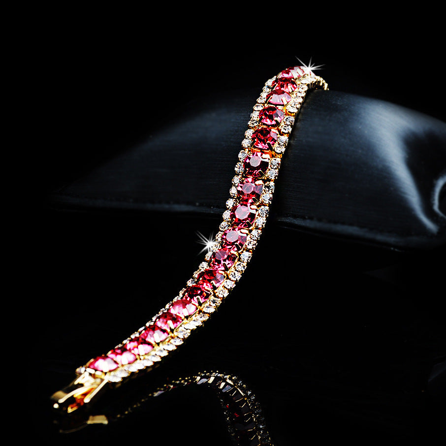 Ruby-Red CZ Tennis Bracelet