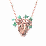 Anatomical Heart Tree Branch Pendant Necklace