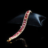 Ruby-Red CZ Tennis Bracelet