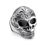 Antique Fleur-de-Lis Skull Ring