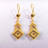 Ginkgo Leaf Cascade Drop Earrings