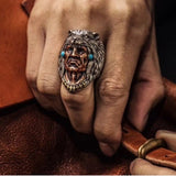 Chief & Wolf Head Sculpted Ring