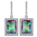 Rainbow Mystic Emerald-Cut CZ Jewelry Set
