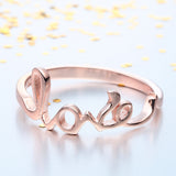 Script Love Word Ring