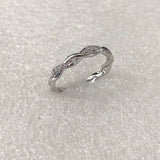 Twisted Vine Pavé Dainty Band Ring