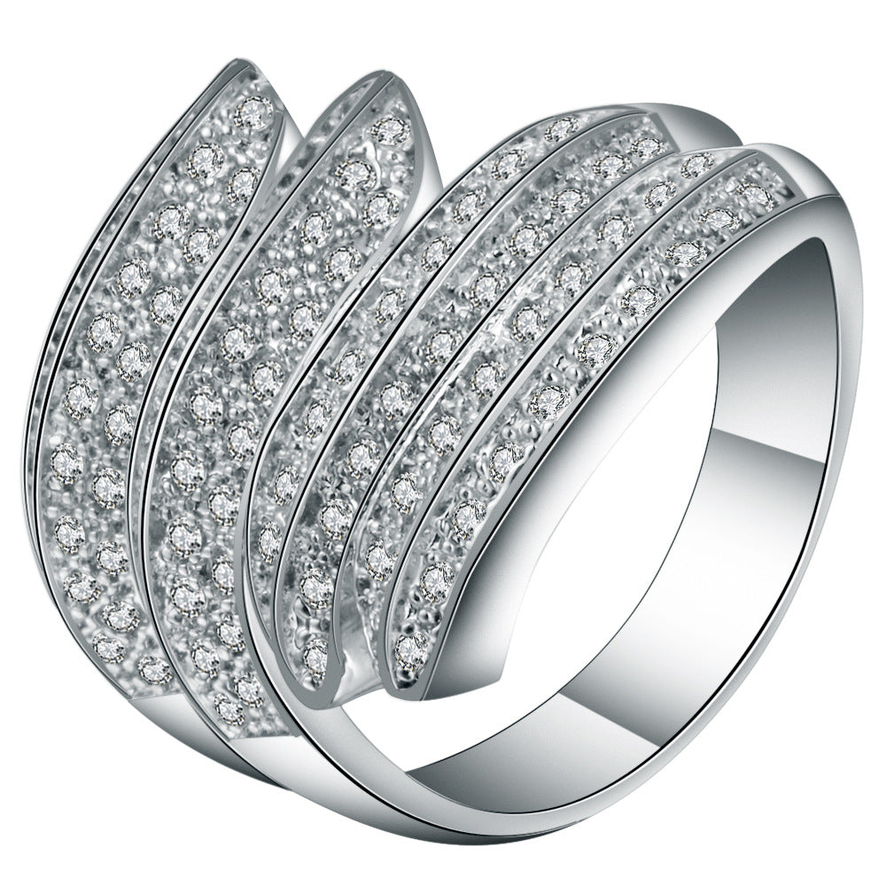 Pavé CZ Layered Wing Wrap Ring