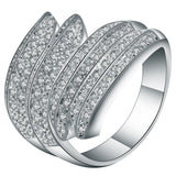 Pavé CZ Layered Wing Wrap Ring