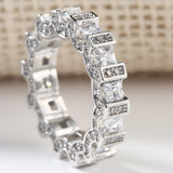 Princess-Cut CZ Channel Eternity Ring
