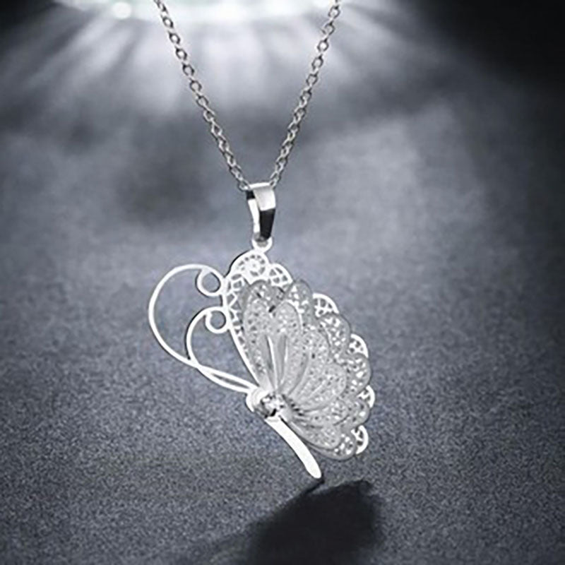 Filigree Butterfly Pendant Necklace