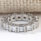 Princess-Cut CZ Channel Eternity Ring