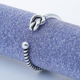 Love Knot Twisted Open Cuff Ring