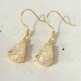 Opal-Look Teardrop Drop Earrings
