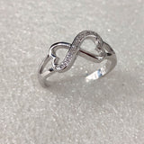 Pavé Infinity Heart Ring