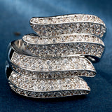 Pavé CZ Layered Wing Wrap Ring