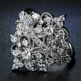 Filigree Pavé CZ Lace Cluster Ring