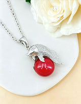 Koi Fish Red Bead Pendant Necklace