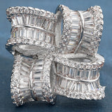 Baguette CZ Knot Bow Statement Ring