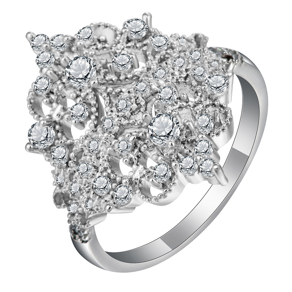 Filigree Pavé CZ Lace Cluster Ring
