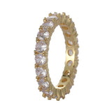 Round CZ Full Eternity Band Ring