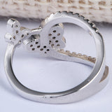 Pavé Butterfly Open Bypass Ring