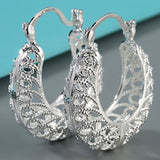 Filigree Lace Wide Hoop Earrings