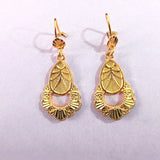 Hammered Heart Dangle Earrings