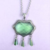 Crystal Tassel Pendant Necklace and Earrings Set