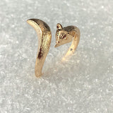 Gold Fox Tail Wrap Open Ring