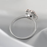 Two-Tone Flower Blossom CZ Ring