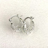 Floral Filigree Basket Hoop Earrings