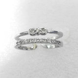 CZ Butterfly Adjustable Open Ring