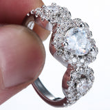 Heart CZ Pavé Infinity Halo Ring