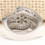 Pavé CZ Cluster Wide Layered Band Ring