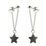 Tiny Star Chain Drop Earrings