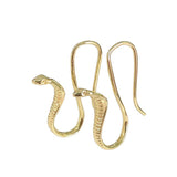 Gold Cobra Snake Hook Earrings