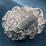Parrot Head CZ Pave Statement Ring