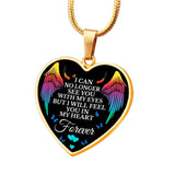 To My Daughter Heart Message Pendant Necklace