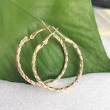 Twisted Rope Large Hoop Earrings
