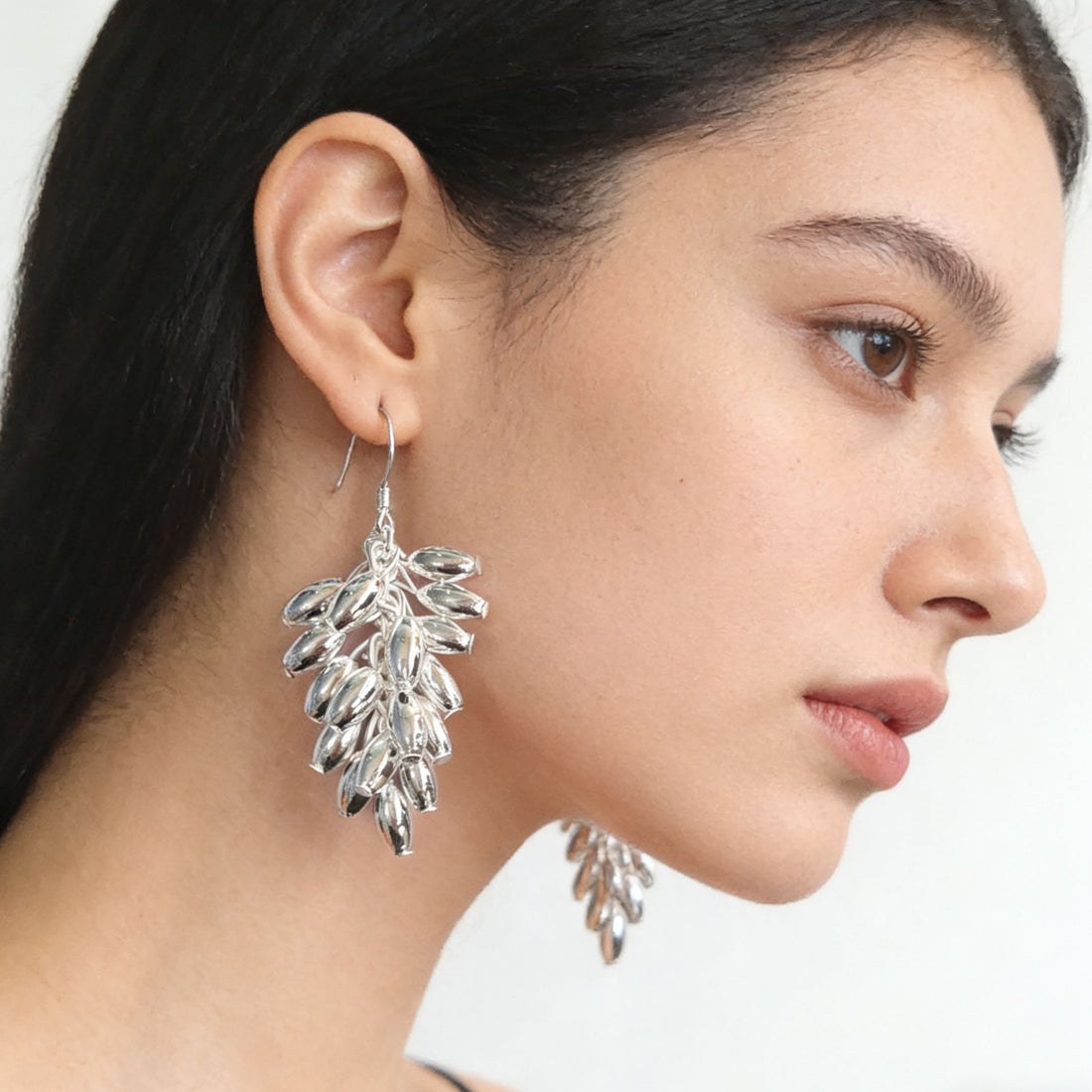 Leaf Cluster Statement Drop Earrings