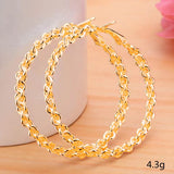 Twisted Rope Hoop Earrings