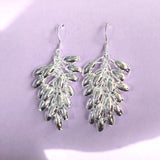 Leaf Cluster Statement Drop Earrings