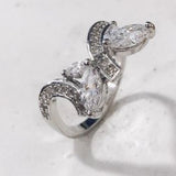 Marquise CZ Butterfly Bypass Ring